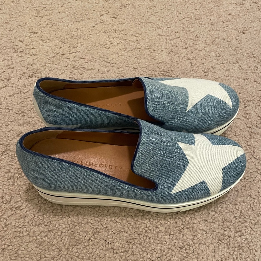Stella McCartney Binx Denim Platform Sneakers - Picture 5 of 9